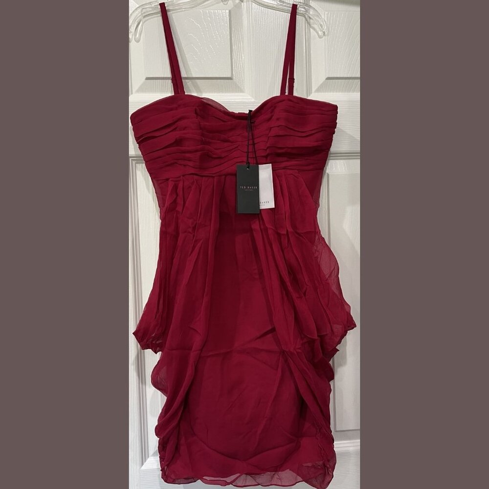 $325 NWT TED BAKER LONDON AGET STRAPLESS GATHERED DRESS